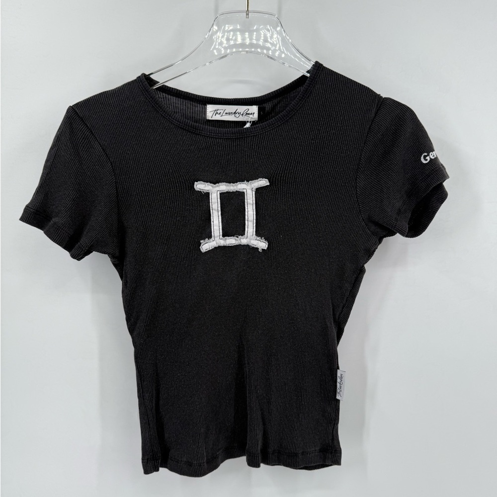 NWT FREE PEOPLE The Laundry Room Horoscope Cut + Paste Tee Gemini size small - Picture 2 of 6